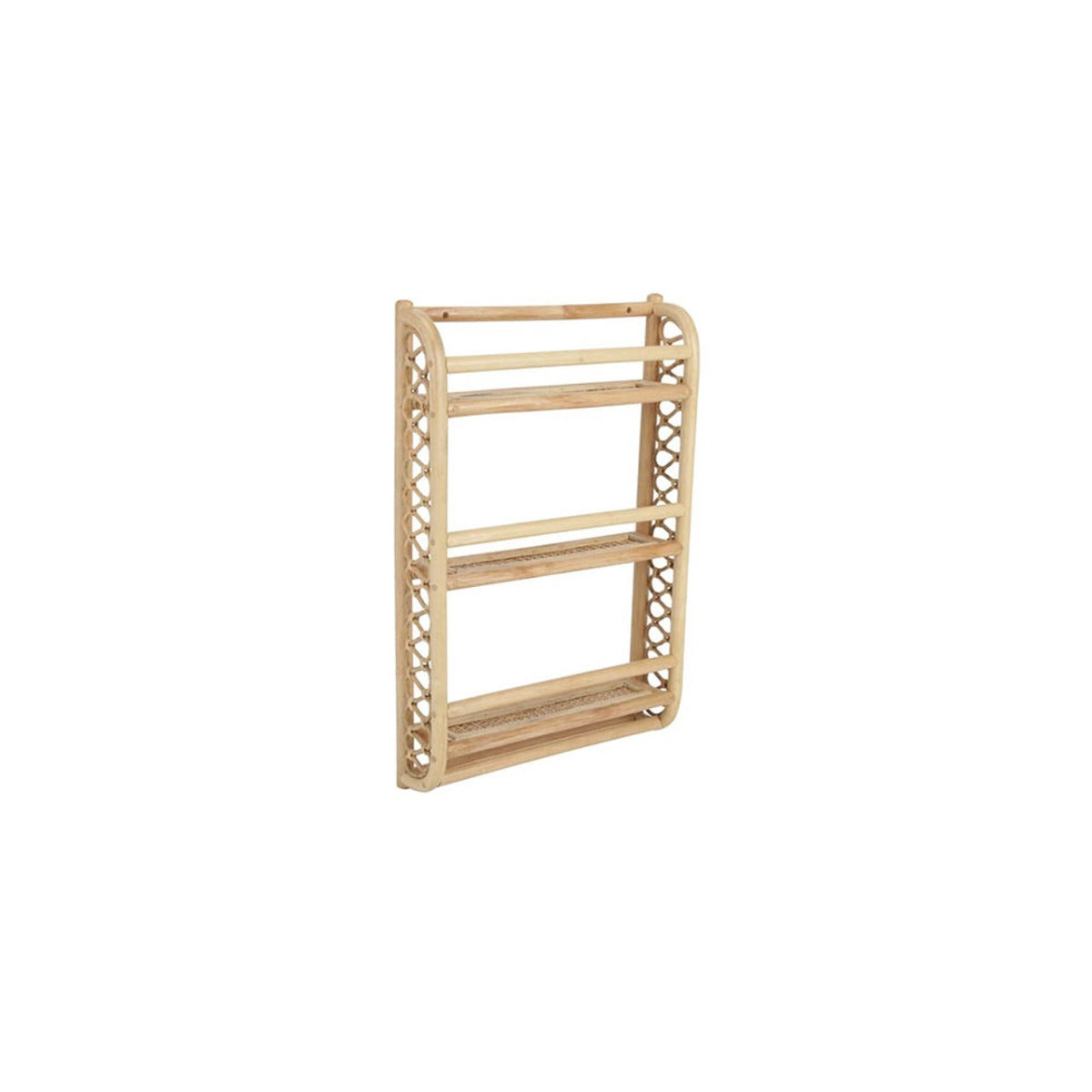 CuddleCo Aria Wave Bookshelf - Rattan 2