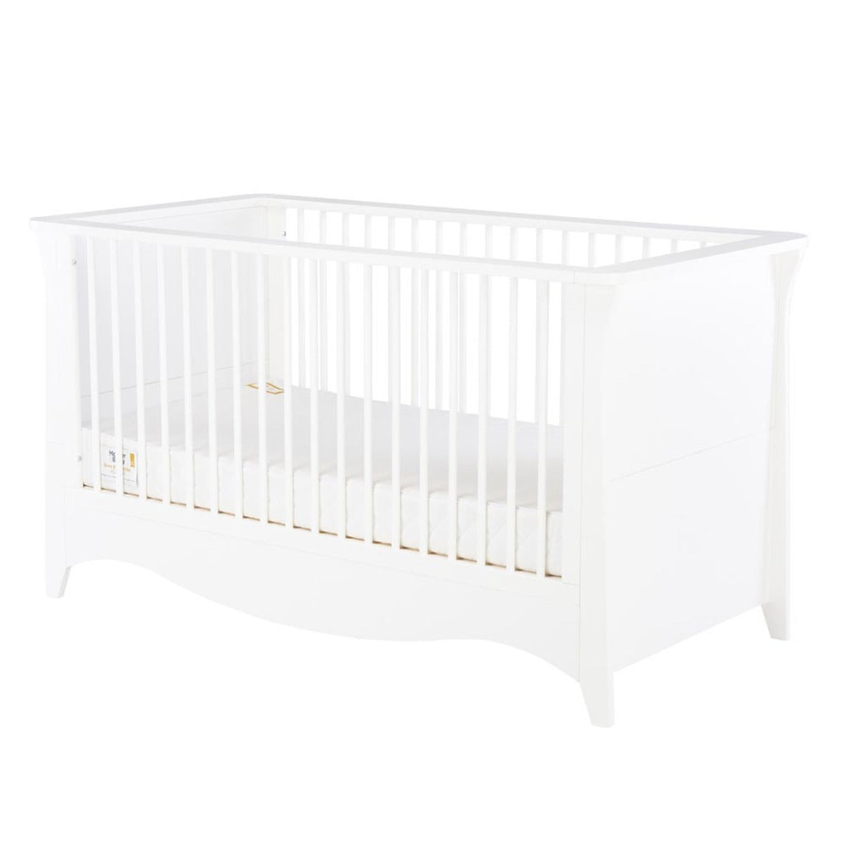 CuddleCo Clara 3 Piece Nursery Furniture Set (Cot Bed, Dresser & Wardrobe) - White 6