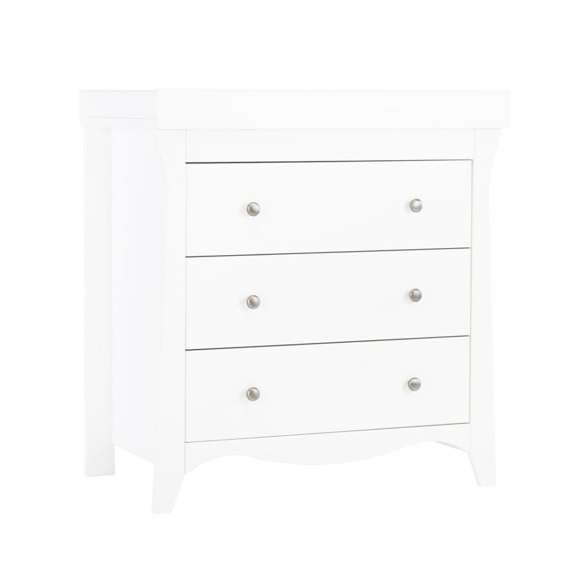 CuddleCo Clara 2 Piece Nursery Furniture Set (Cot Bed & Dresser) - White 10