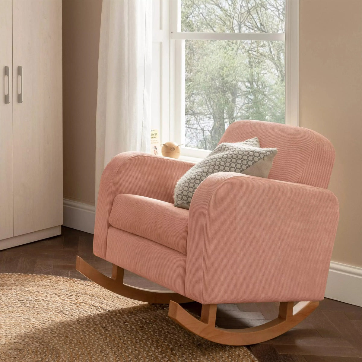 CuddleCo Etta Nursing Chair - Coral 1