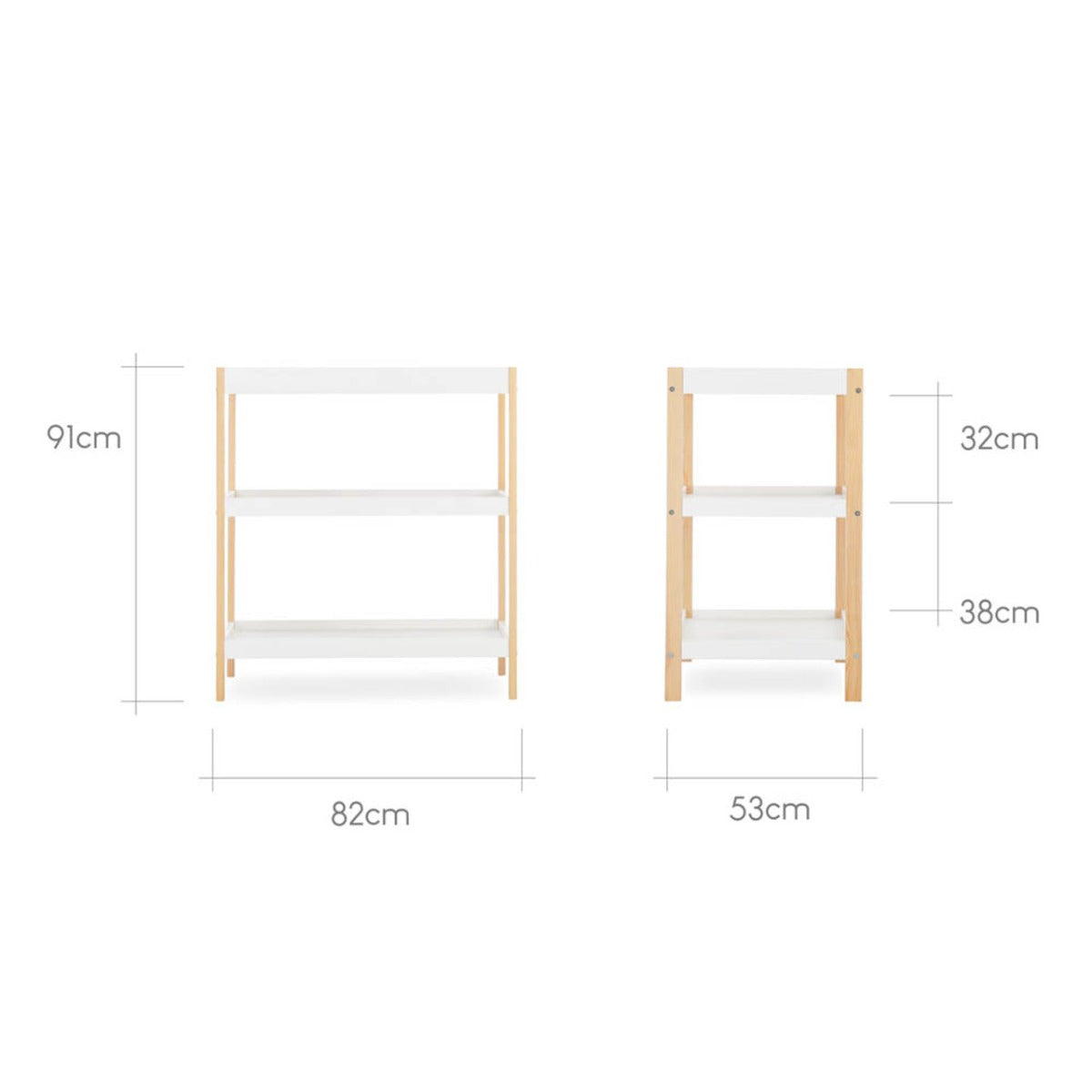 CuddleCo Nola 3 Piece Nursery Furniture Set - White and Natural 24