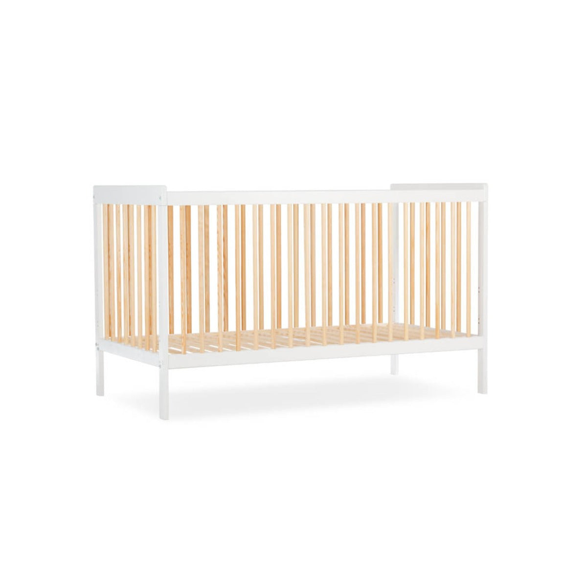 CuddleCo Nola Cot Bed - White and Natural 5