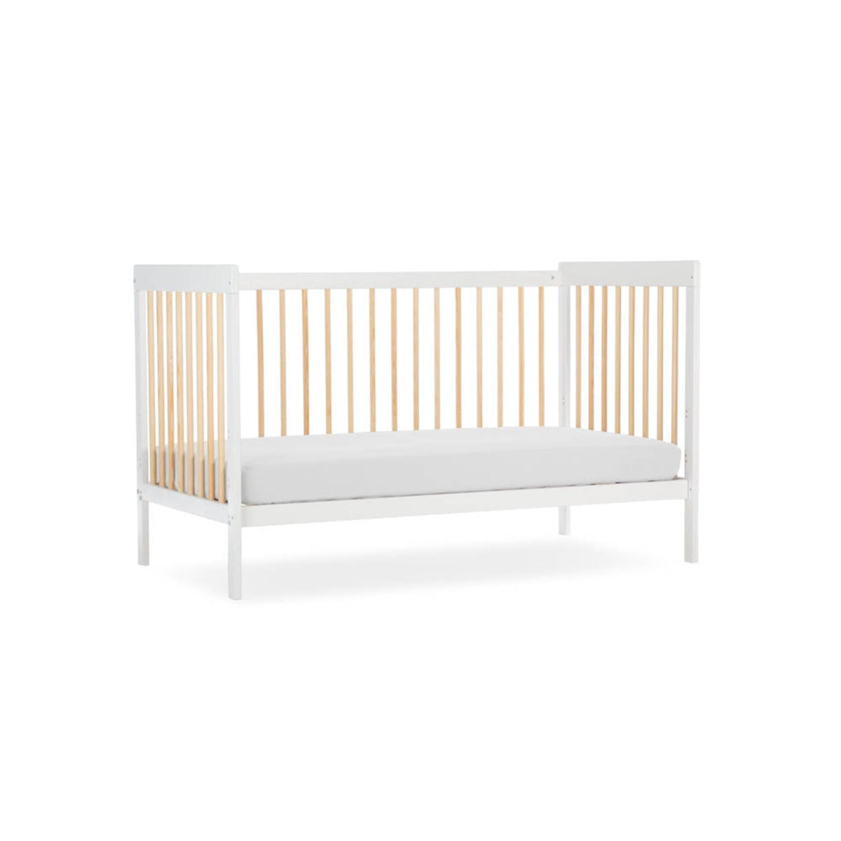 CuddleCo Nola Cot Bed - White and Natural 7
