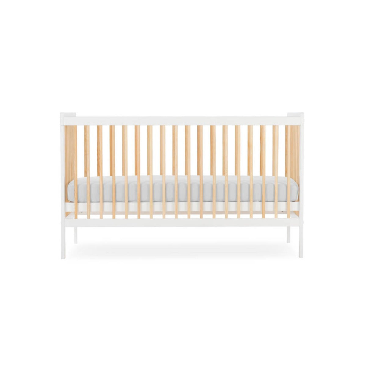 CuddleCo Nola Cot Bed - White and Natural 9