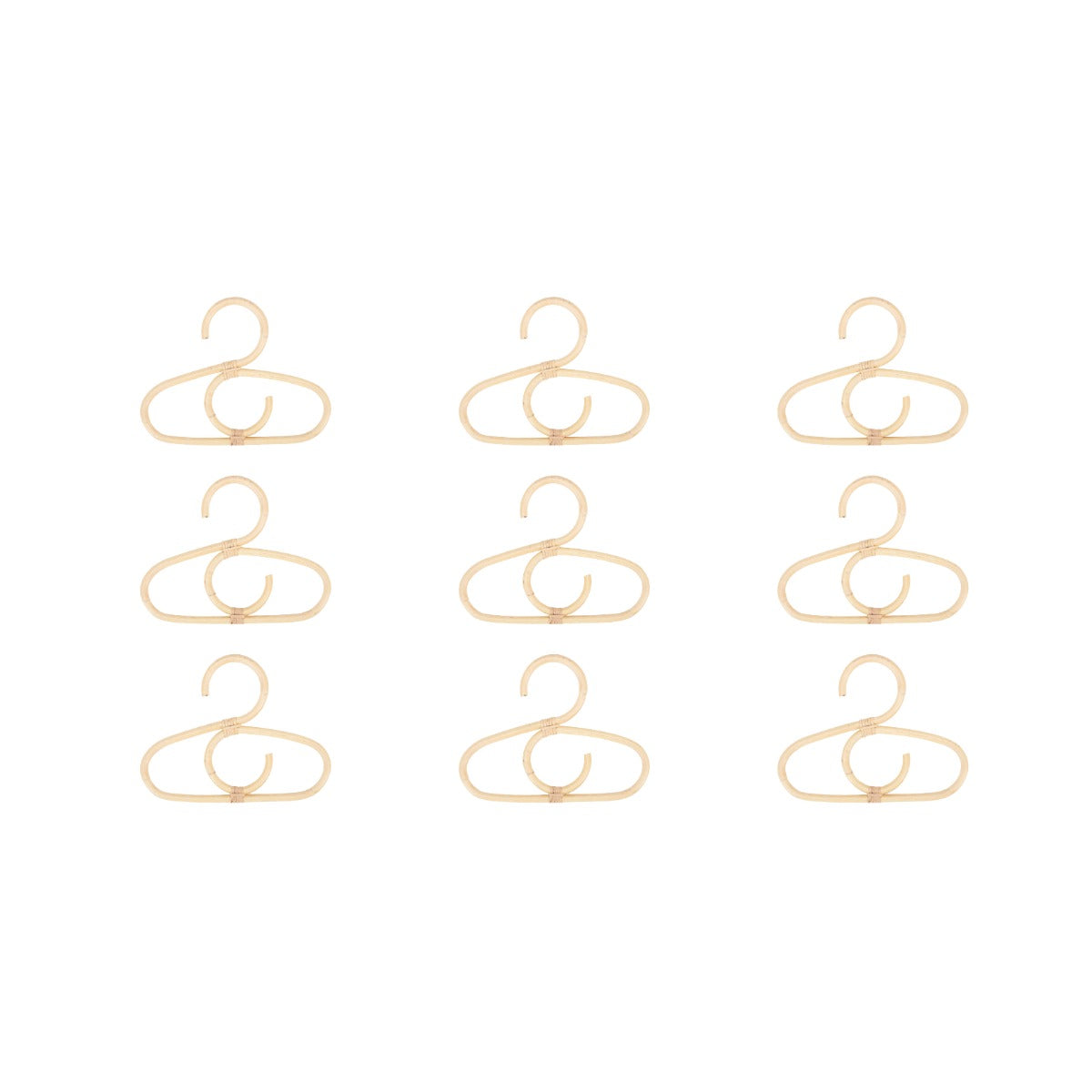 CuddleCo Aria Set of 9 Hangers - Rattan 3