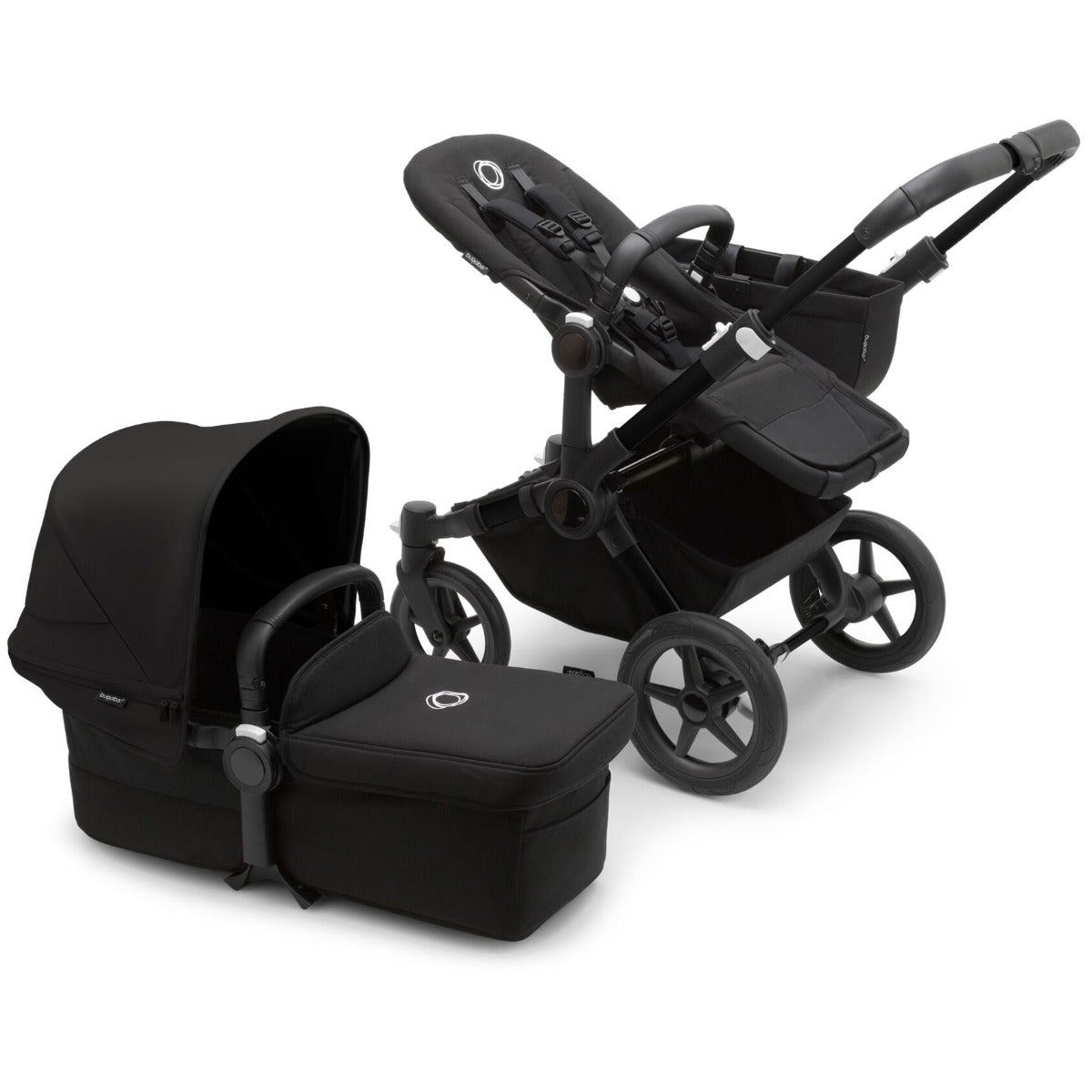 Bugaboo Donkey 5 Mono with Turtle Air Travel System - Black/Midnight Black 2
