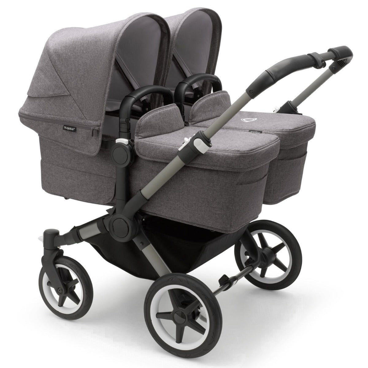 Bugaboo Donkey 5 Twin with Maxi-Cosi Cabriofix iSize Travel System - Graphite/Grey Melange 5