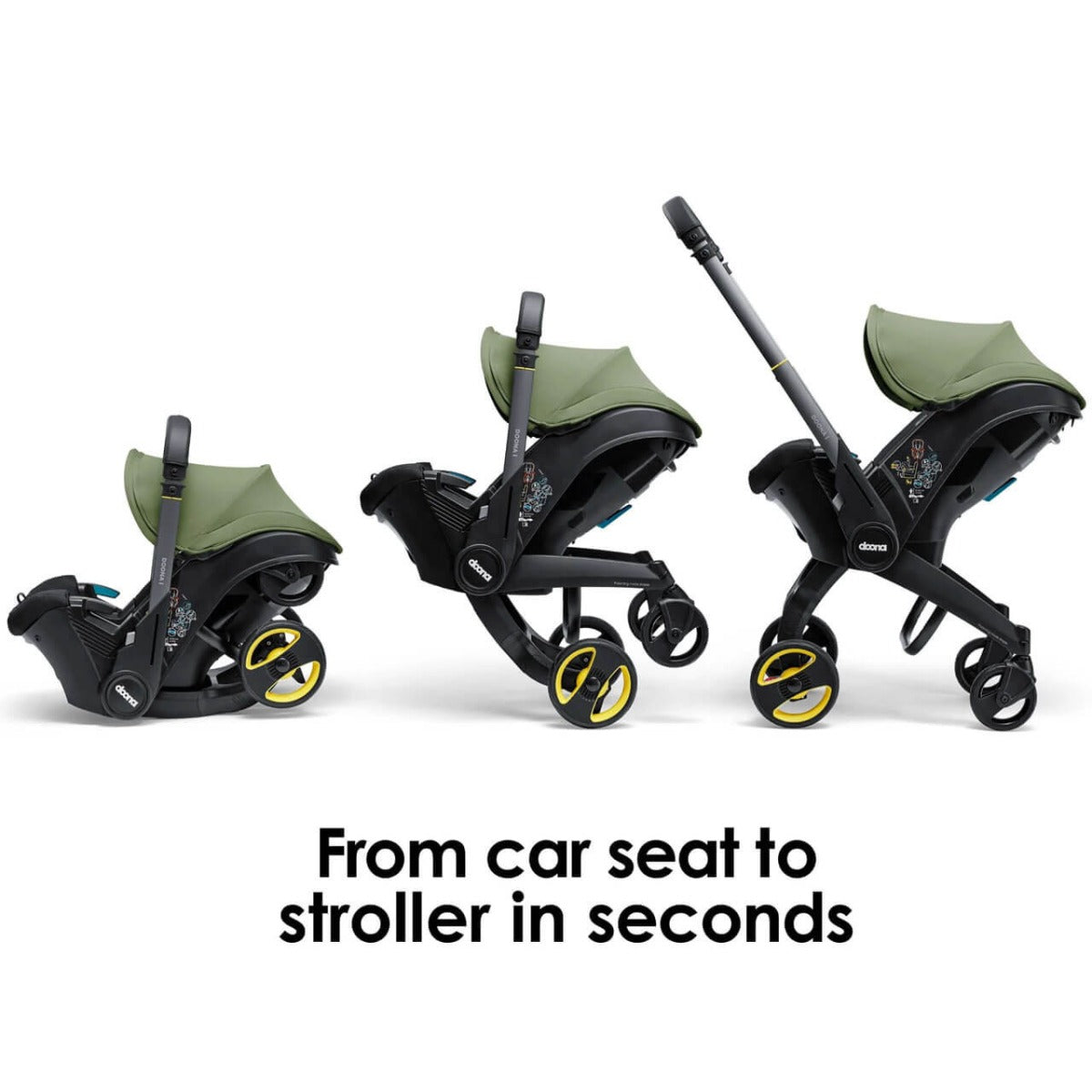 Doona i Infant Car Seat Stroller + IsoFix Base - Desert Green 14