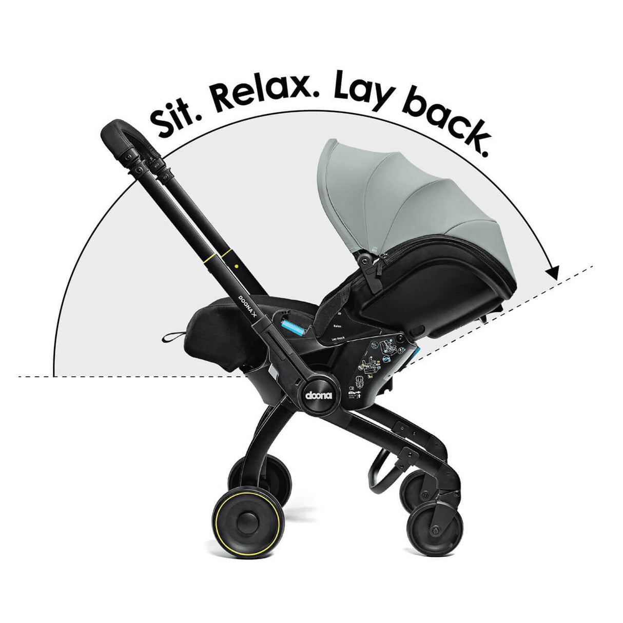 Doona X Infant Car Seat Stroller + IsoFix Base - Dusty Sage 10