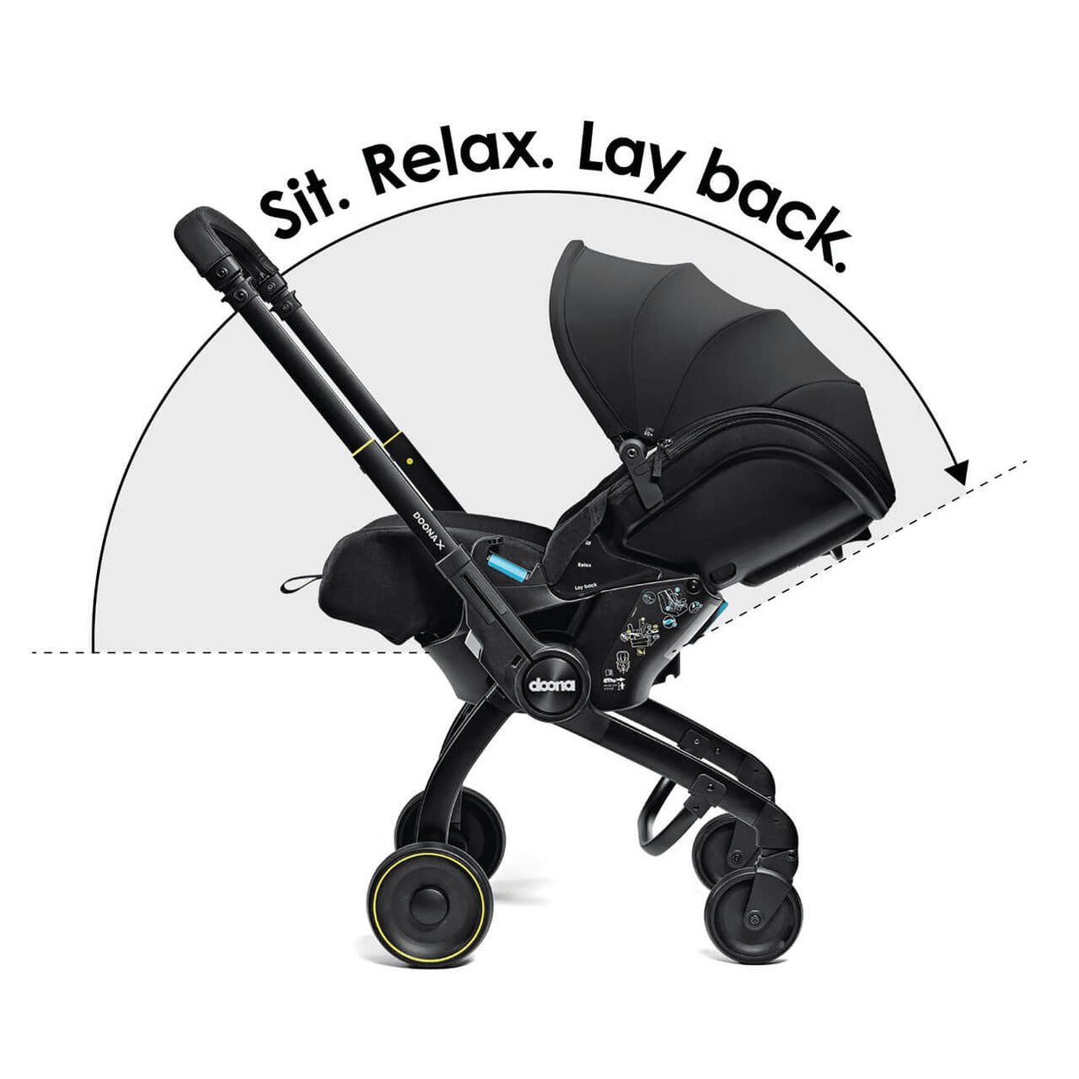 Doona X Infant Car Seat Stroller + IsoFix Base - Nitro Black 8