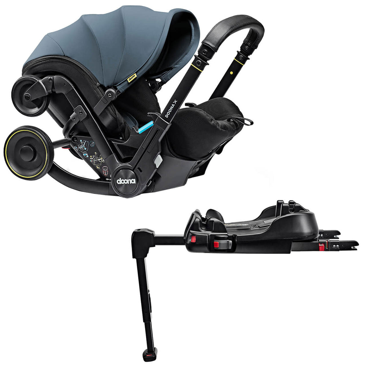 Doona X Infant Car Seat Stroller + IsoFix Base - Ocean Blue 1