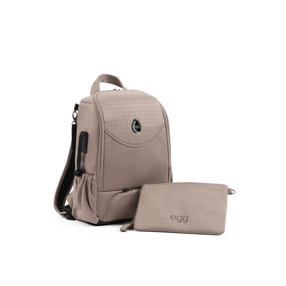 Egg 3 Backpack Special Edition Changing Bag - Houndstooth Almond 2