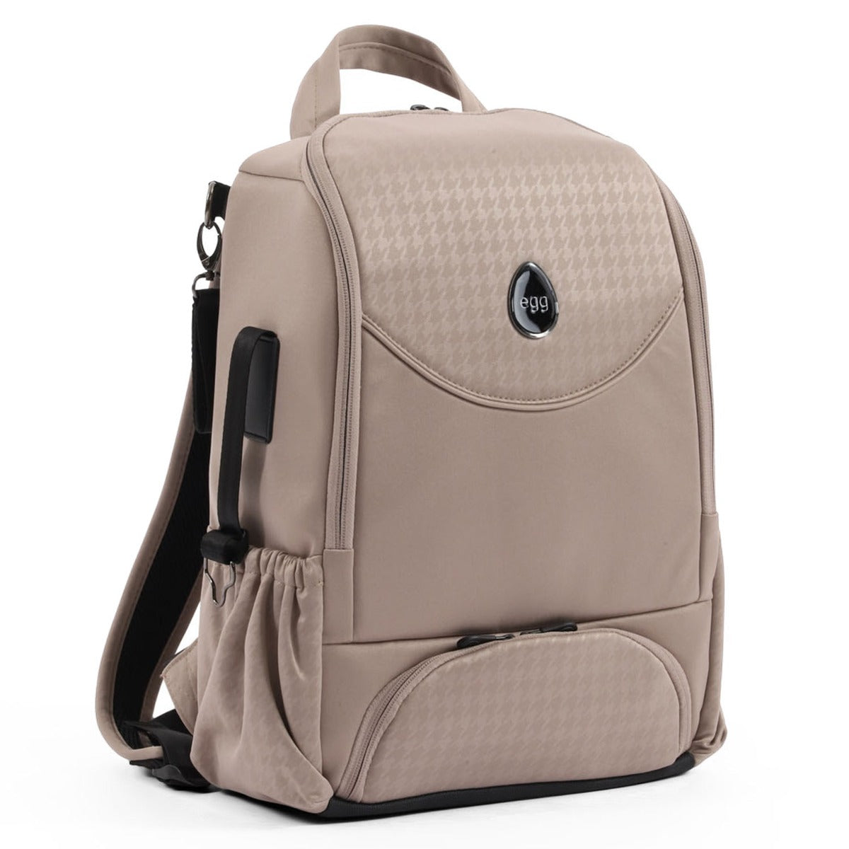 Egg 3 Backpack Special Edition Changing Bag - Houndstooth Almond 1