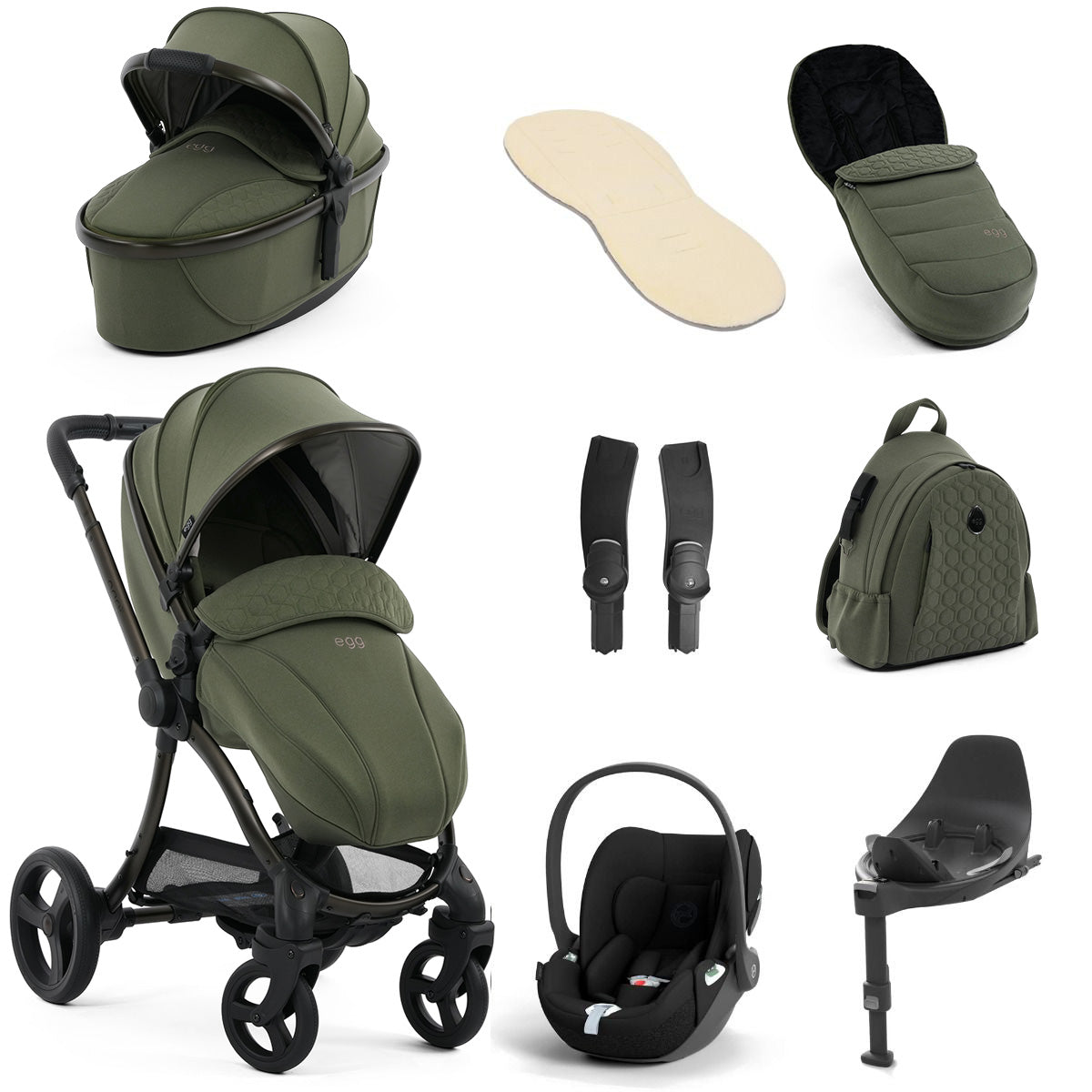 Egg 3 Luxury Cybex Cloud T i-Size Travel System Bundle - Sage