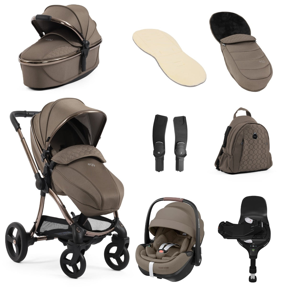 Egg 3 Luxury Maxi-Cosi Pebble 360 Pro2 i-Size Travel System Bundle - Mink 1