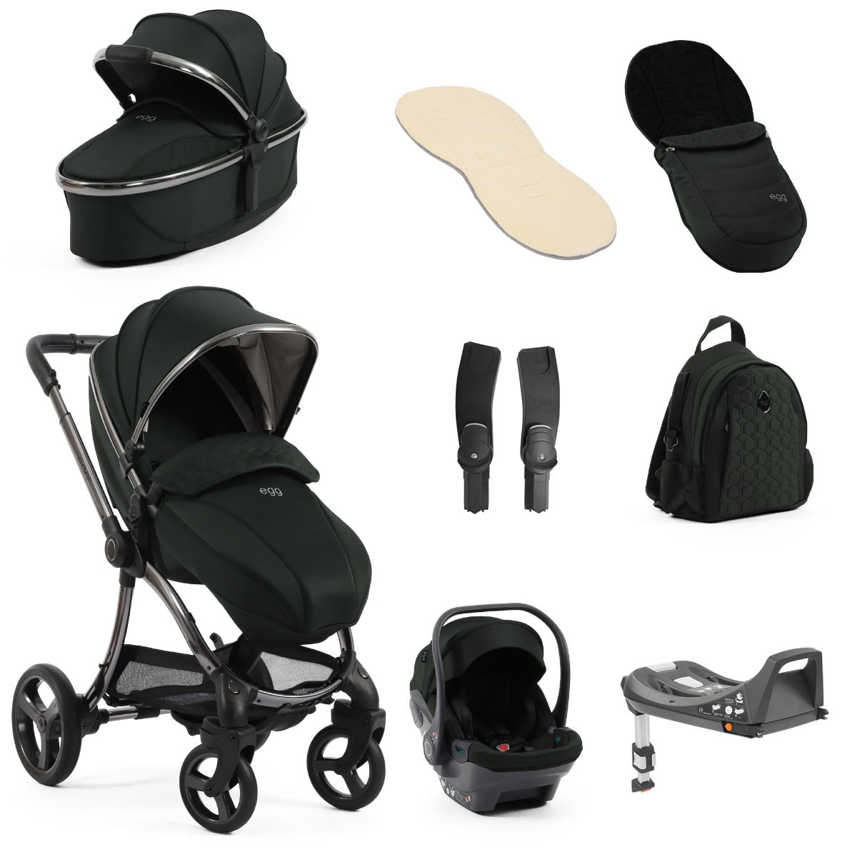 Egg 3 Luxury Shell i-Size Travel System Bundle - Black Olive 1