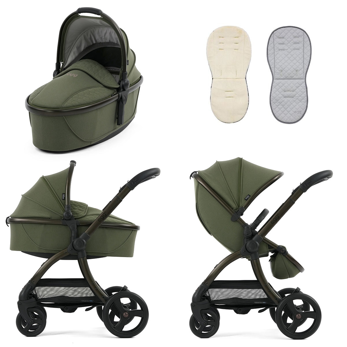 Egg 3 Luxury Shell 360 Travel System Bundle - Sage