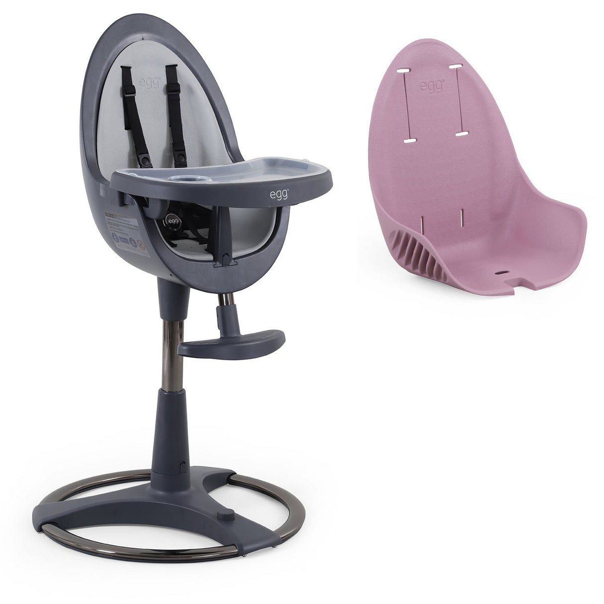 Egg Home Highchair - Grey 17