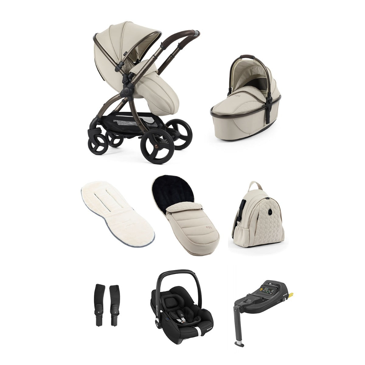 Egg 3 Luxury Maxi-Cosi Cabriofix i-Size Travel System Bundle - Cashmere 1