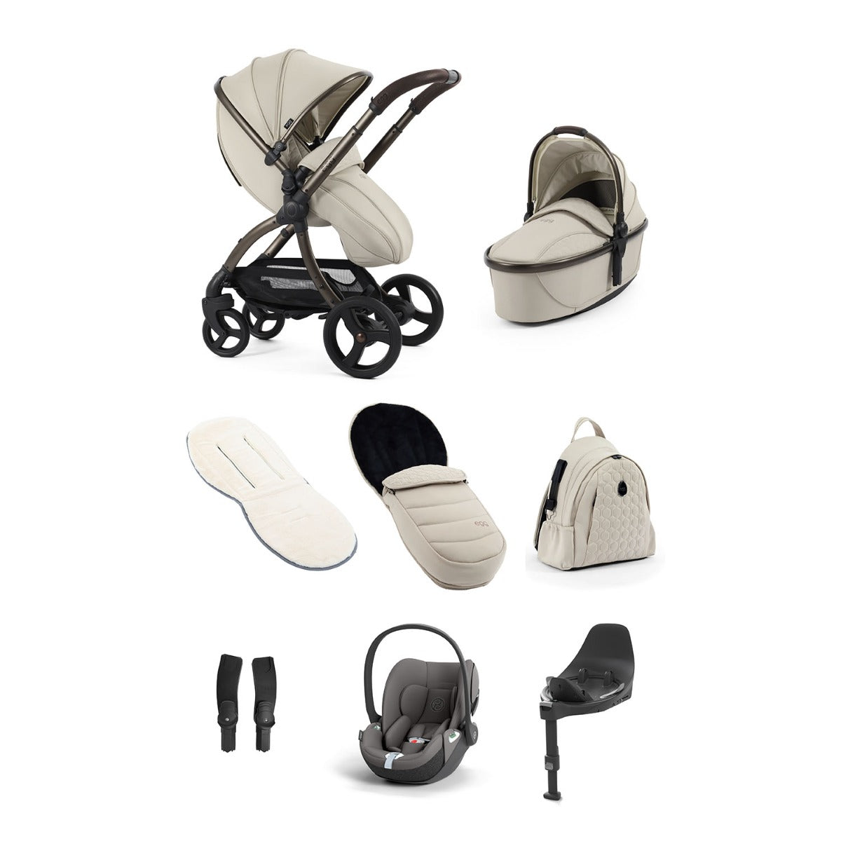 Egg 3 Luxury Cybex Cloud T i-Size Travel System Bundle - Cashmere 12