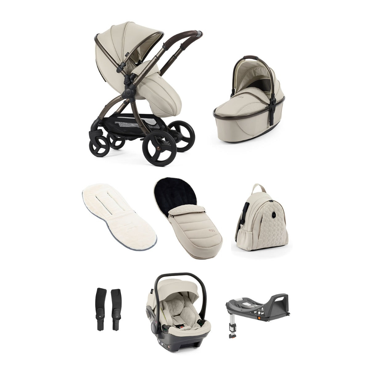 Egg 3 Luxury Shell i-Size Travel System Bundle - Cashmere 1