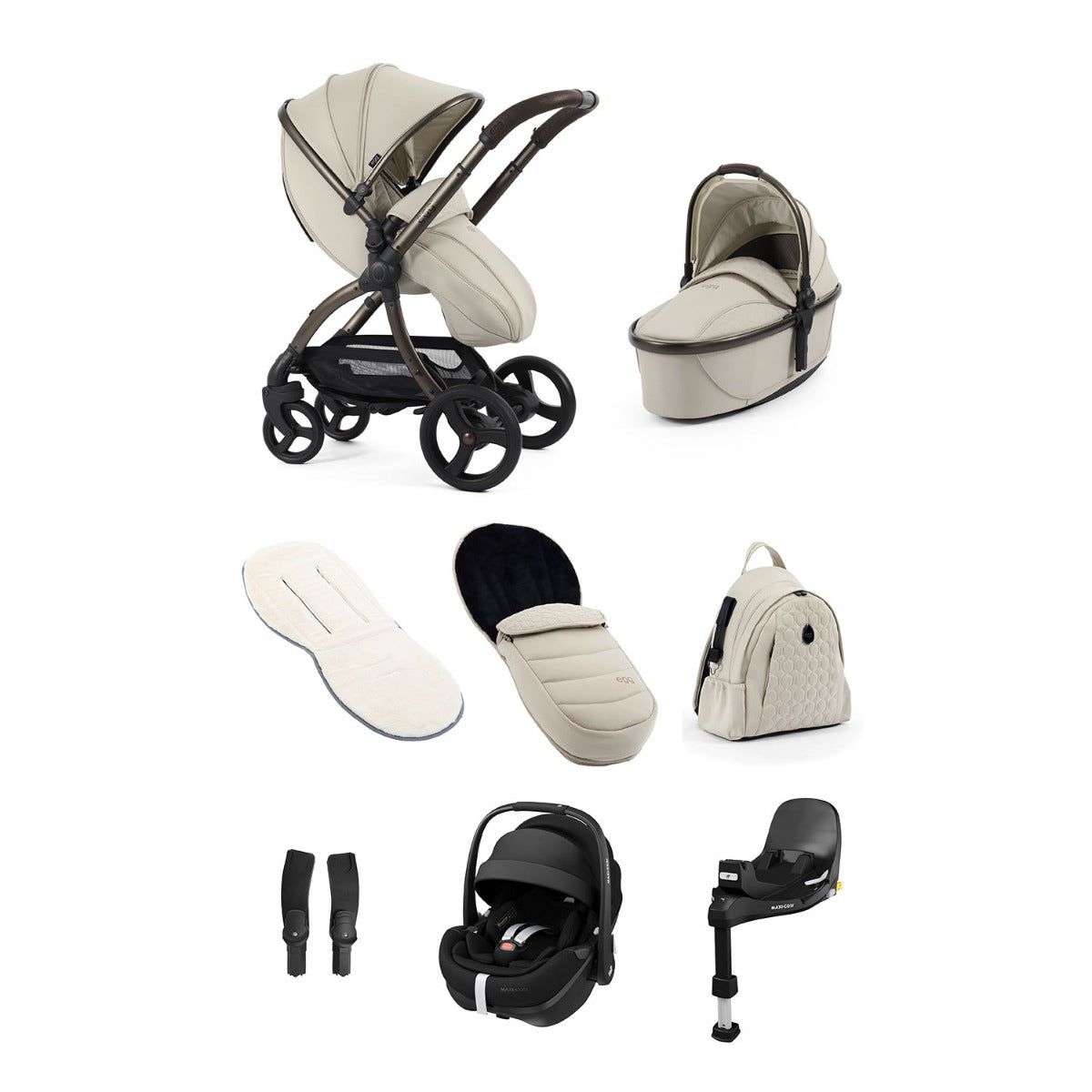 Egg 3 Luxury Maxi-Cosi Pebble 360 Pro2 i-Size Travel System Bundle - Cashmere 1