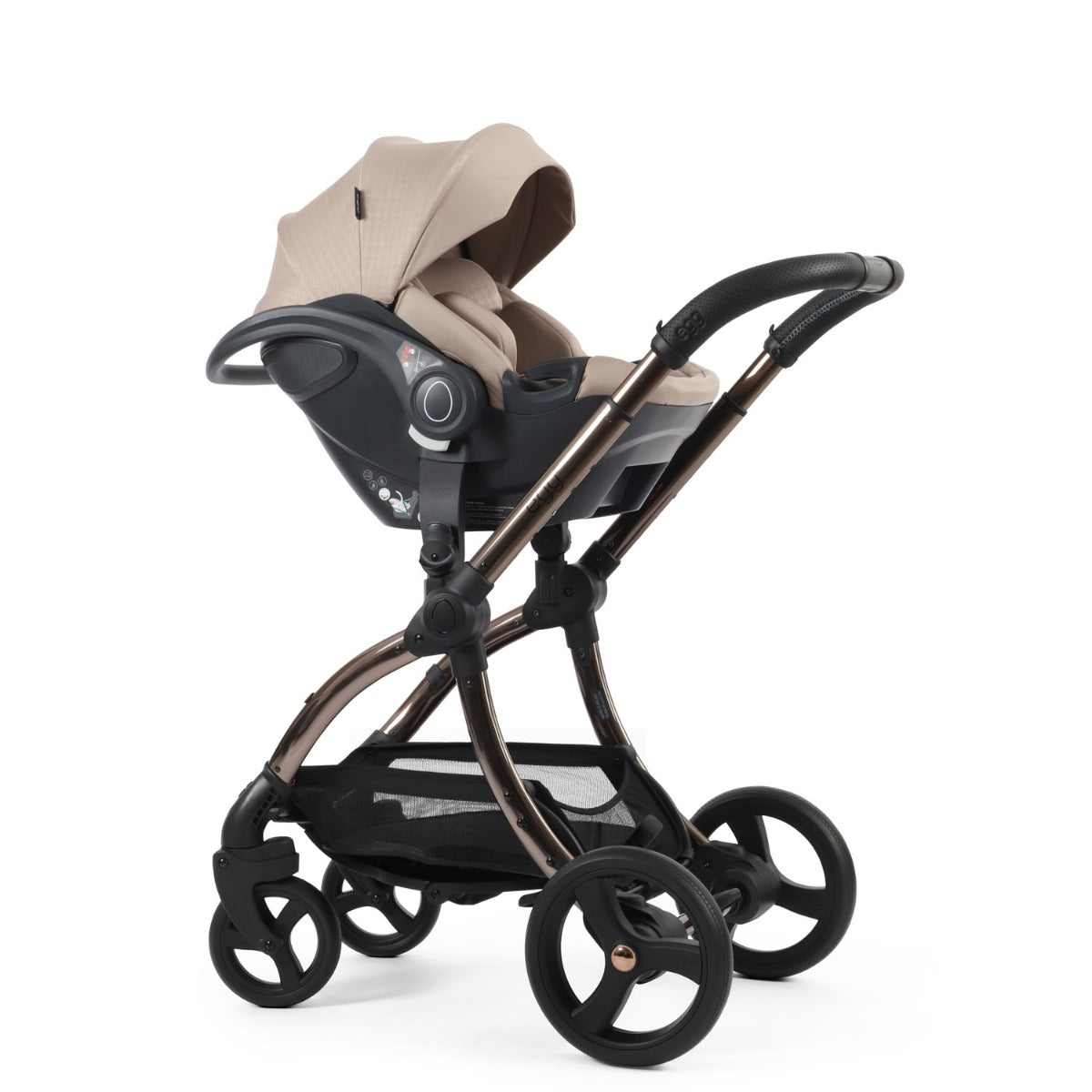 Egg 3 Luxury Shell i-Size Special Edition Travel System Bundle - Houndstooth Almond 36