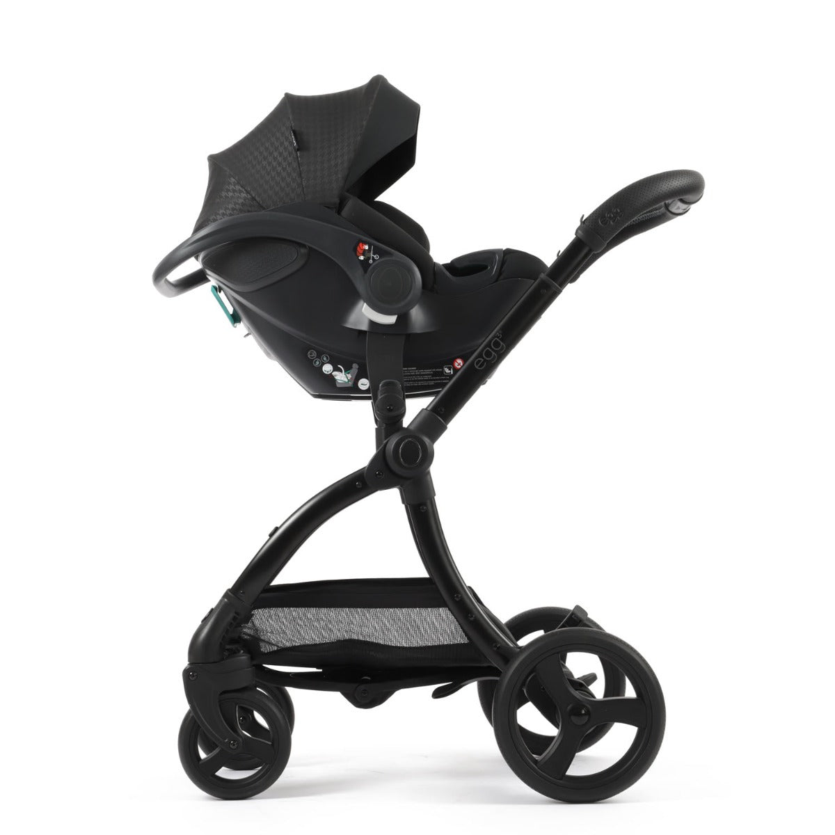 Egg 3 Luxury Shell i-Size Special Edition Travel System Bundle - Houndstooth Black 52