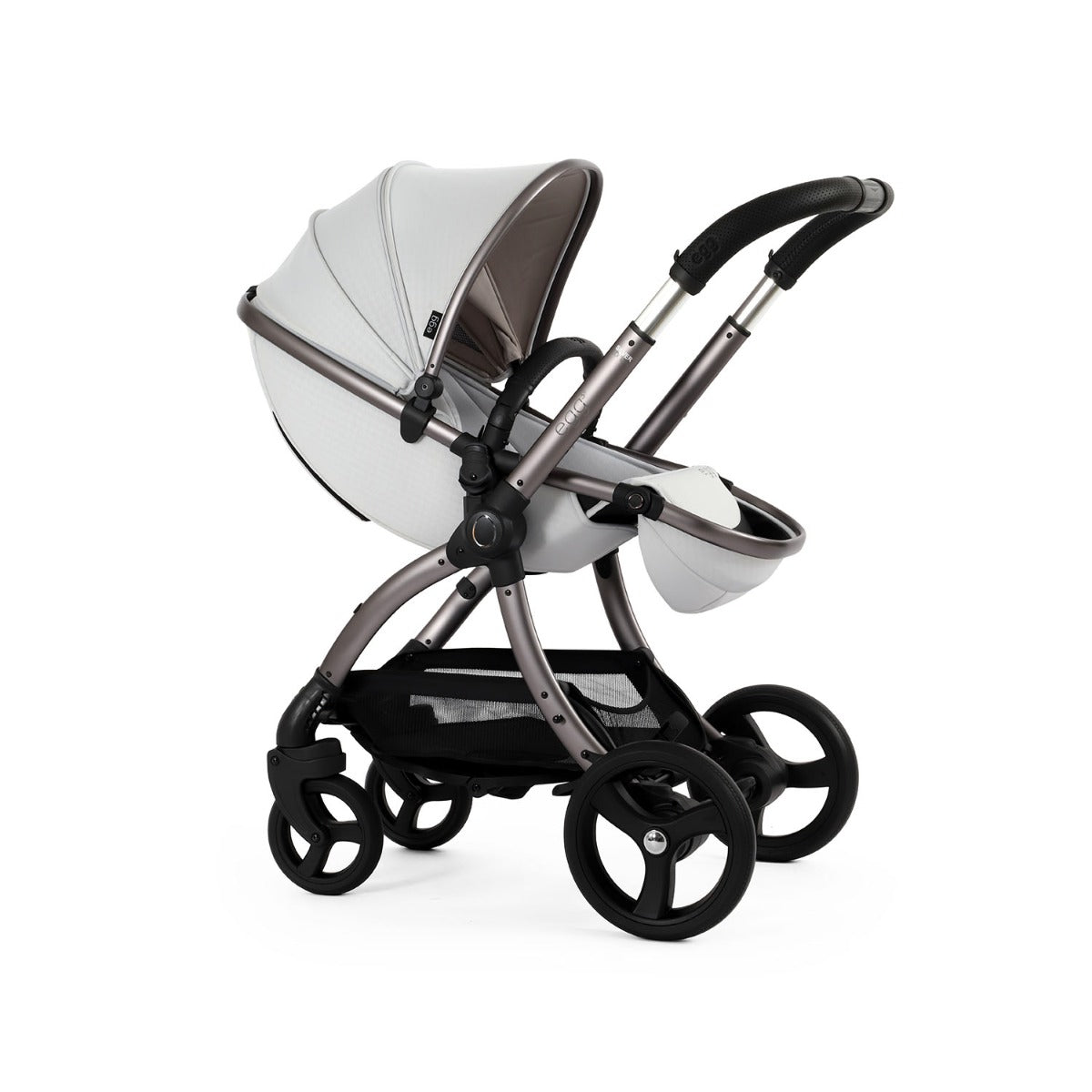 Egg 3 Luxury Shell i-Size Special Edition Travel System Bundle - Houndstooth Silver 33