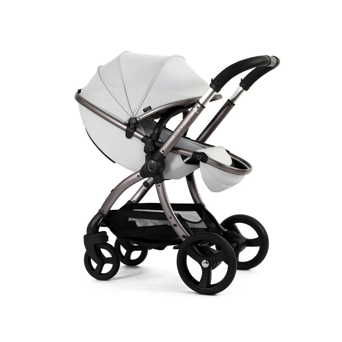 Egg 3 Luxury Shell i-Size Special Edition Travel System Bundle - Houndstooth Silver 35