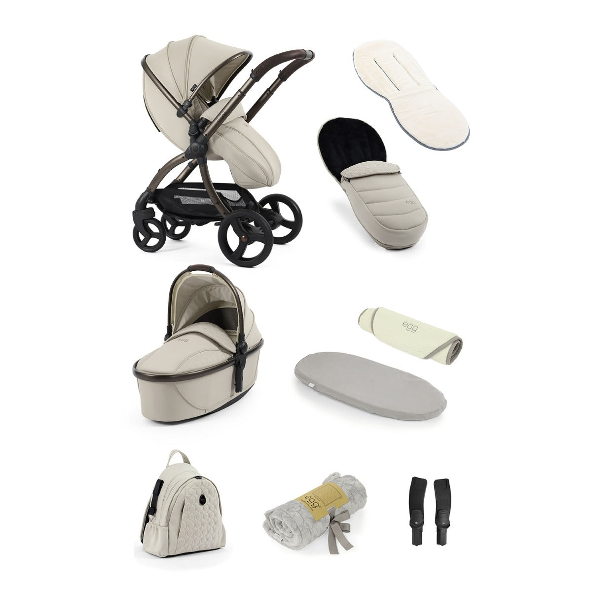 Egg 3 Stroller 9 Piece Snuggle Accessory Bundle - Cashmere 1