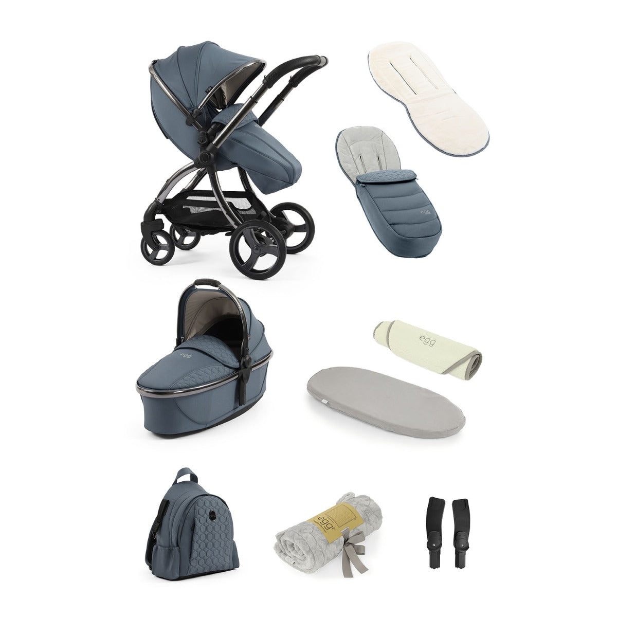 Egg 3 Stroller 9 Piece Snuggle Accessory Bundle - Topaz 1