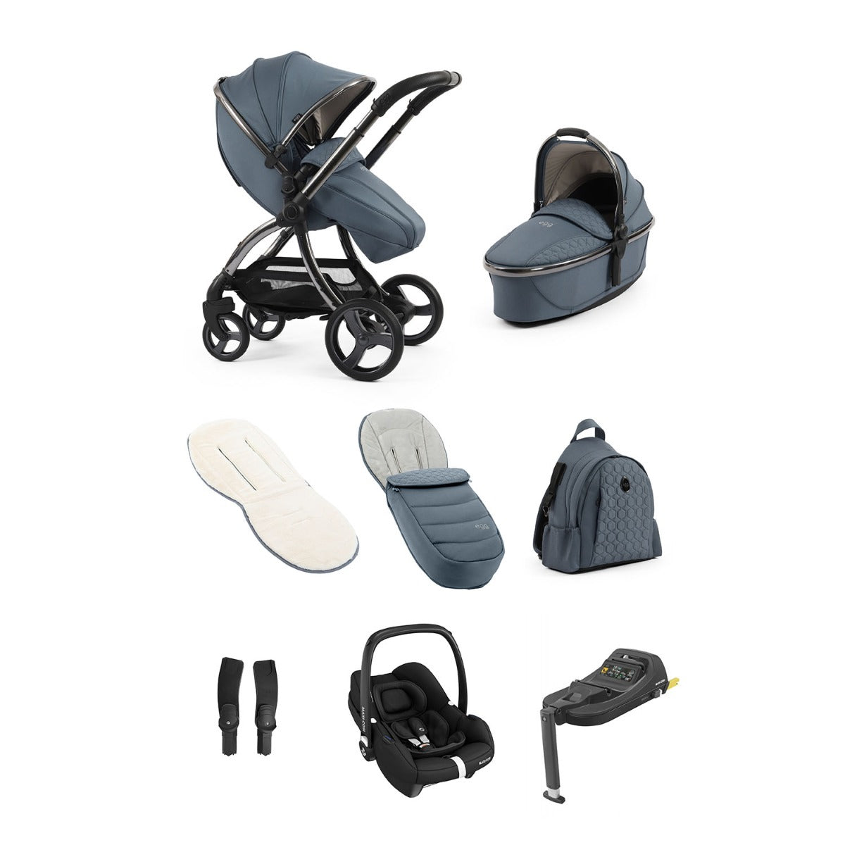 Egg 3 Luxury Maxi-Cosi Cabriofix i-Size Travel System Bundle - Topaz 1