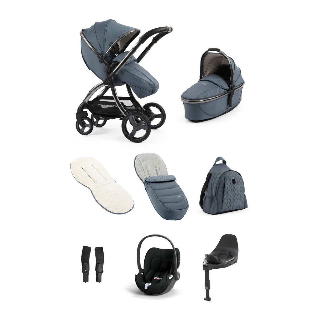 Egg 3 Luxury Cybex Cloud T i-Size Travel System Bundle - Topaz 1