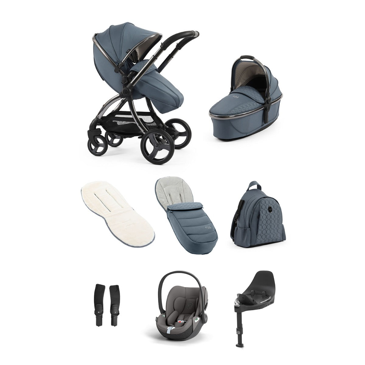 Egg 3 Luxury Cybex Cloud T i-Size Travel System Bundle - Topaz 12