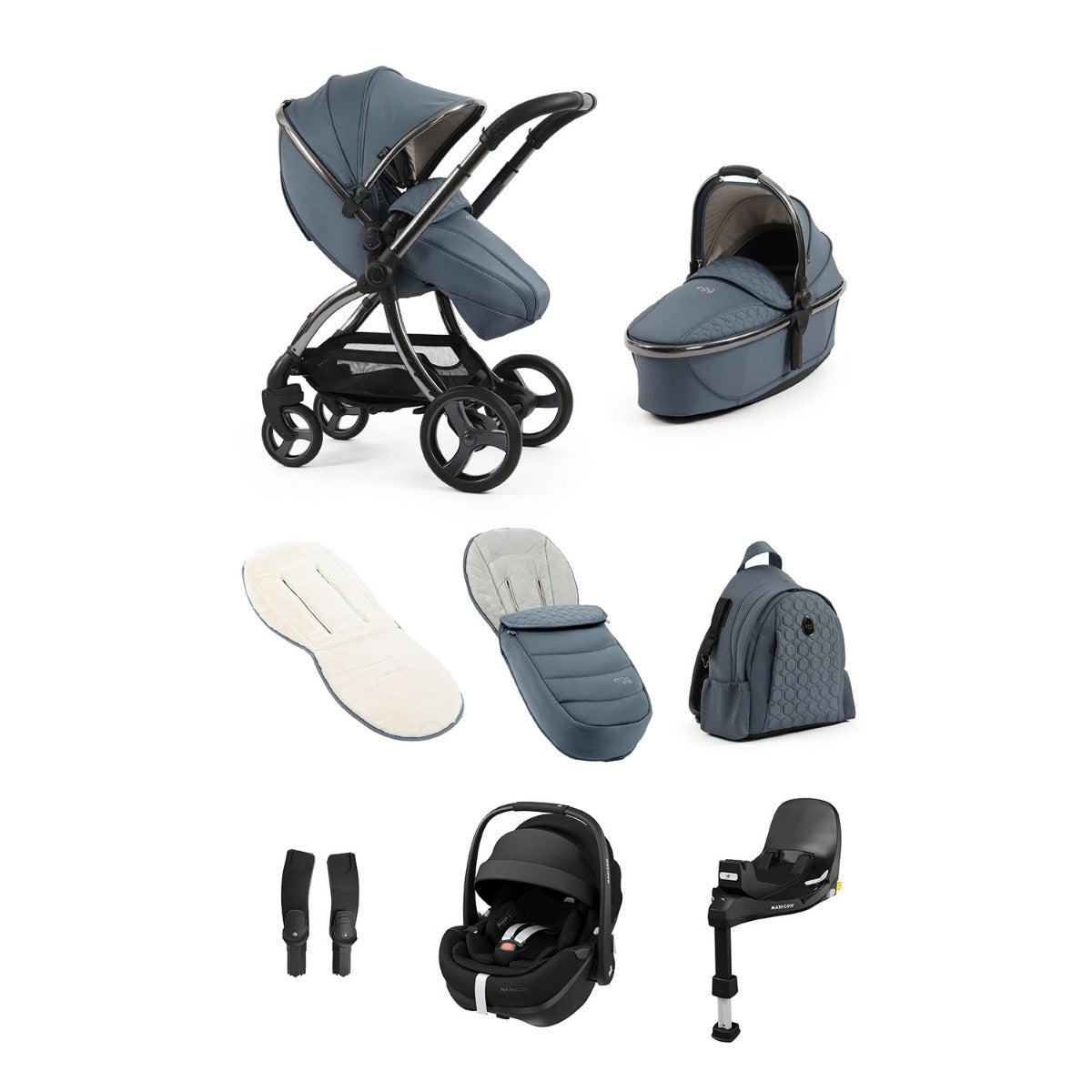 Egg 3 Luxury Maxi-Cosi Pebble 360 Pro2 i-Size Travel System Bundle - Topaz 1