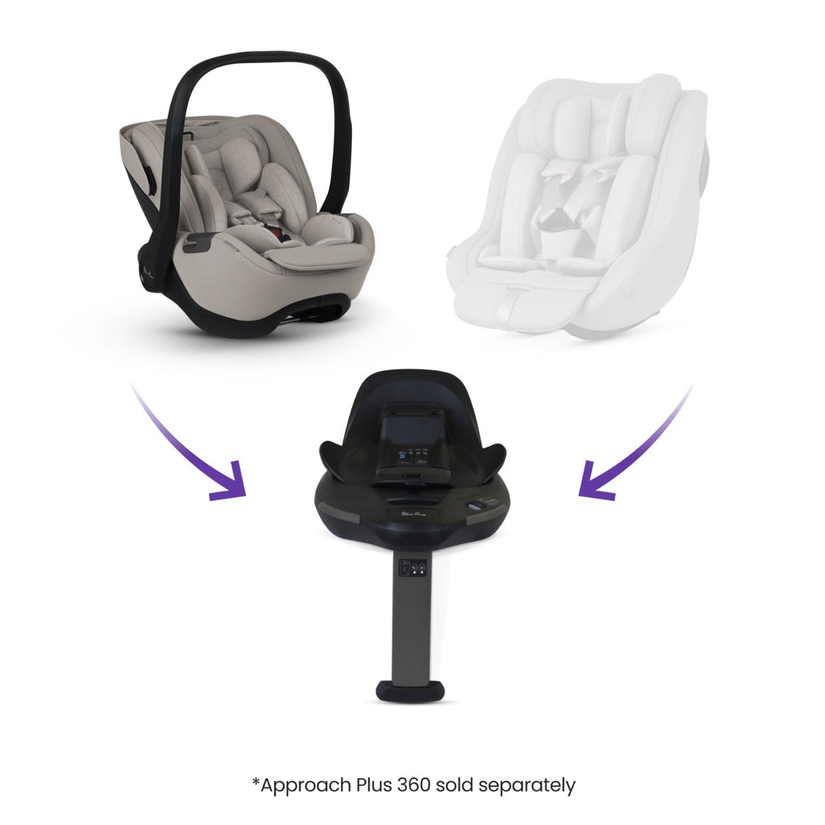 Silver Cross Glide Plus 360 Infant Car Seat & Base Plus 360 - Natural Taupe 3