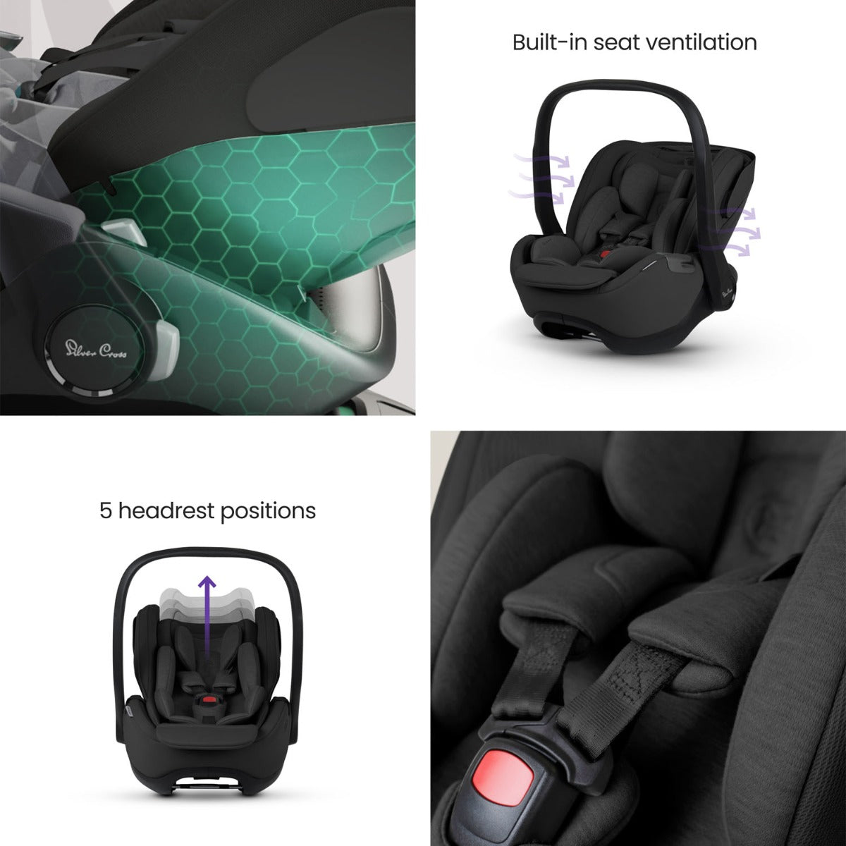 Silver Cross Glide Plus 360 Infant Car Seat - Iconic Black 10