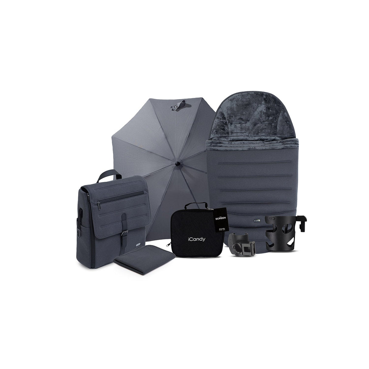 iCandy Peach 8 Cybex Cloud T Car Seat & 360 Base Bundle - Grey