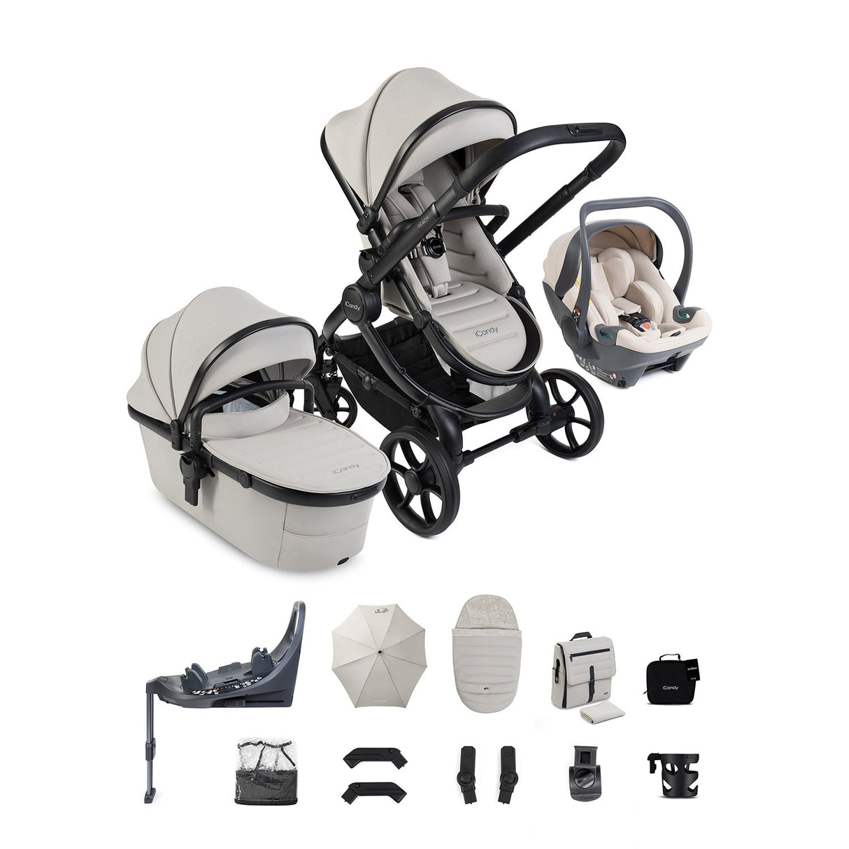 iCandy Peach 8 Cocoon 360 Car Seat & Base Bundle - Taupe