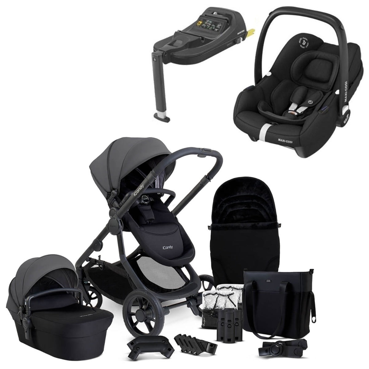 iCandy Orange 4 Travel System Bundle with Maxi-Cosi Cabriofix i-Size & Base - Fossil 1