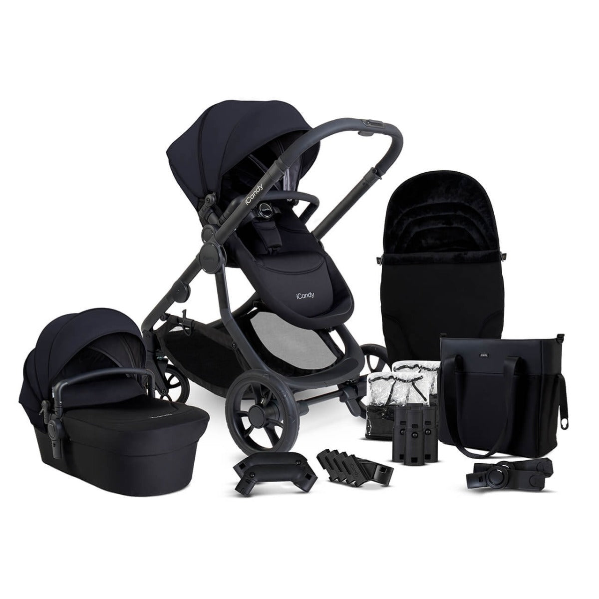 iCandy Orange 4 Travel System Bundle with Cocoon & Base - Black Edition 12