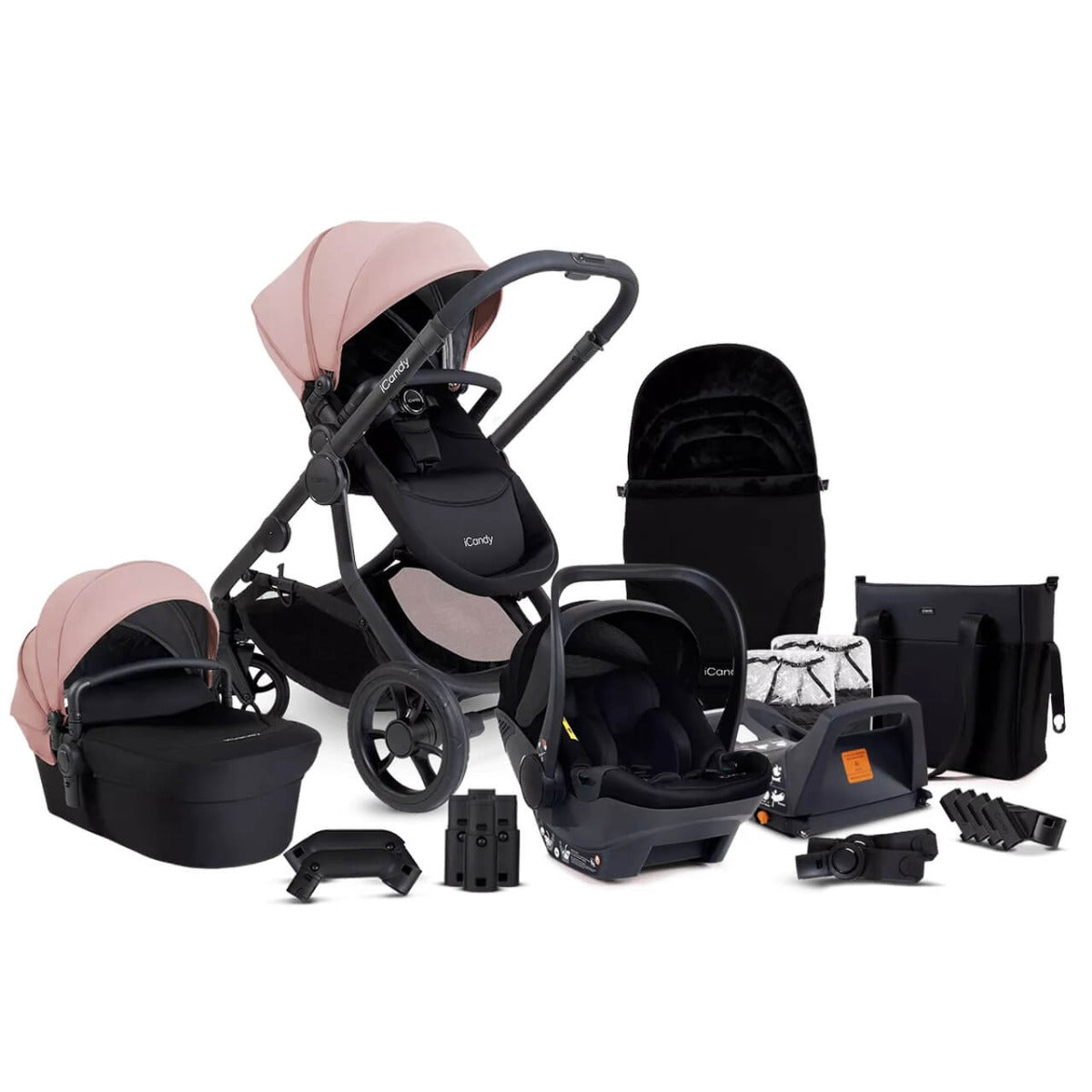 iCandy Orange 4 Travel System Bundle with Cocoon & Base - Rose 1