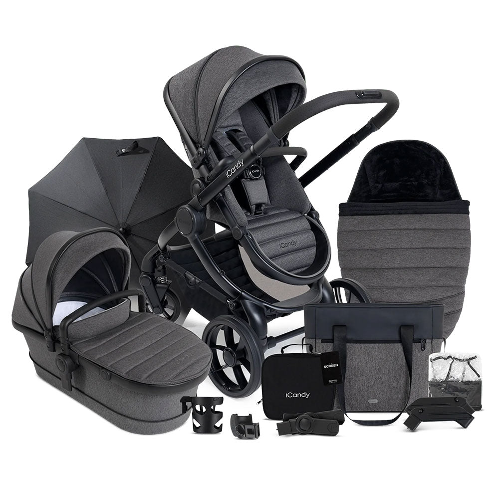 iCandy Peach 7 Complete Pushchair & Accessories Bundle - Granite 1