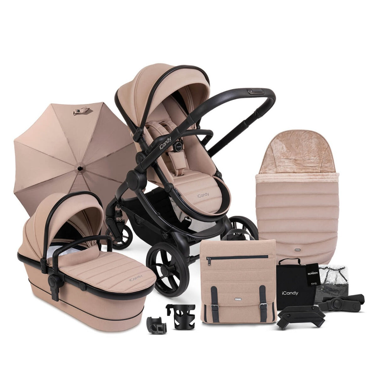 iCandy Peach 7 Travel System Bundle with Maxi-Cosi Pebble 360 iSize Car Seat & Base - Cookie 8
