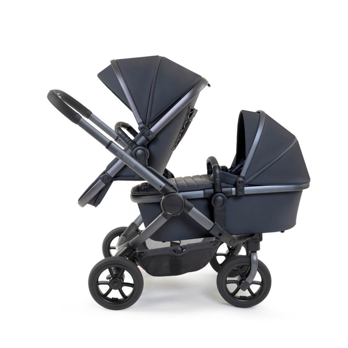 iCandy Peach 7 All-Terrain Double Complete Pushchair & Accessories Bundle - Nimbus/Storm 8