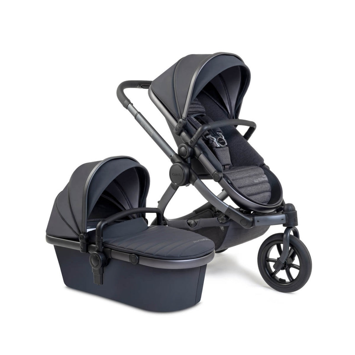 iCandy Peach 7 All-Terrain Complete Travel System with Maxi-Cosi Pebble 360 & Base - Nimbus/Storm 4