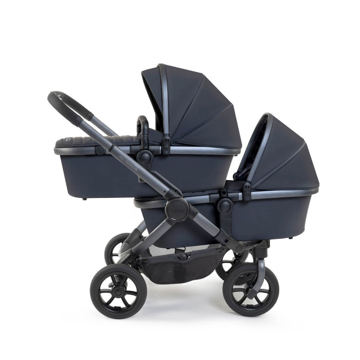 iCandy Peach 7 All-Terrain Twin Complete Pushchair & Accessories Bundle - Nimbus/Storm 3