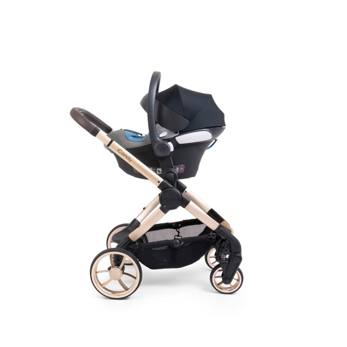 iCandy Peach 7 Travel System Bundle with Cybex Cloud T iSize Car Seat & Base - Biscotti 11