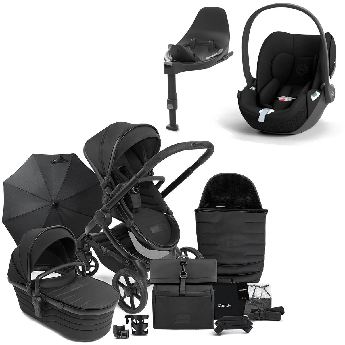 iCandy Peach 7 STUDIO Travel System Bundle with Cybex Cloud T iSize Car Seat & Base - Zenith 1